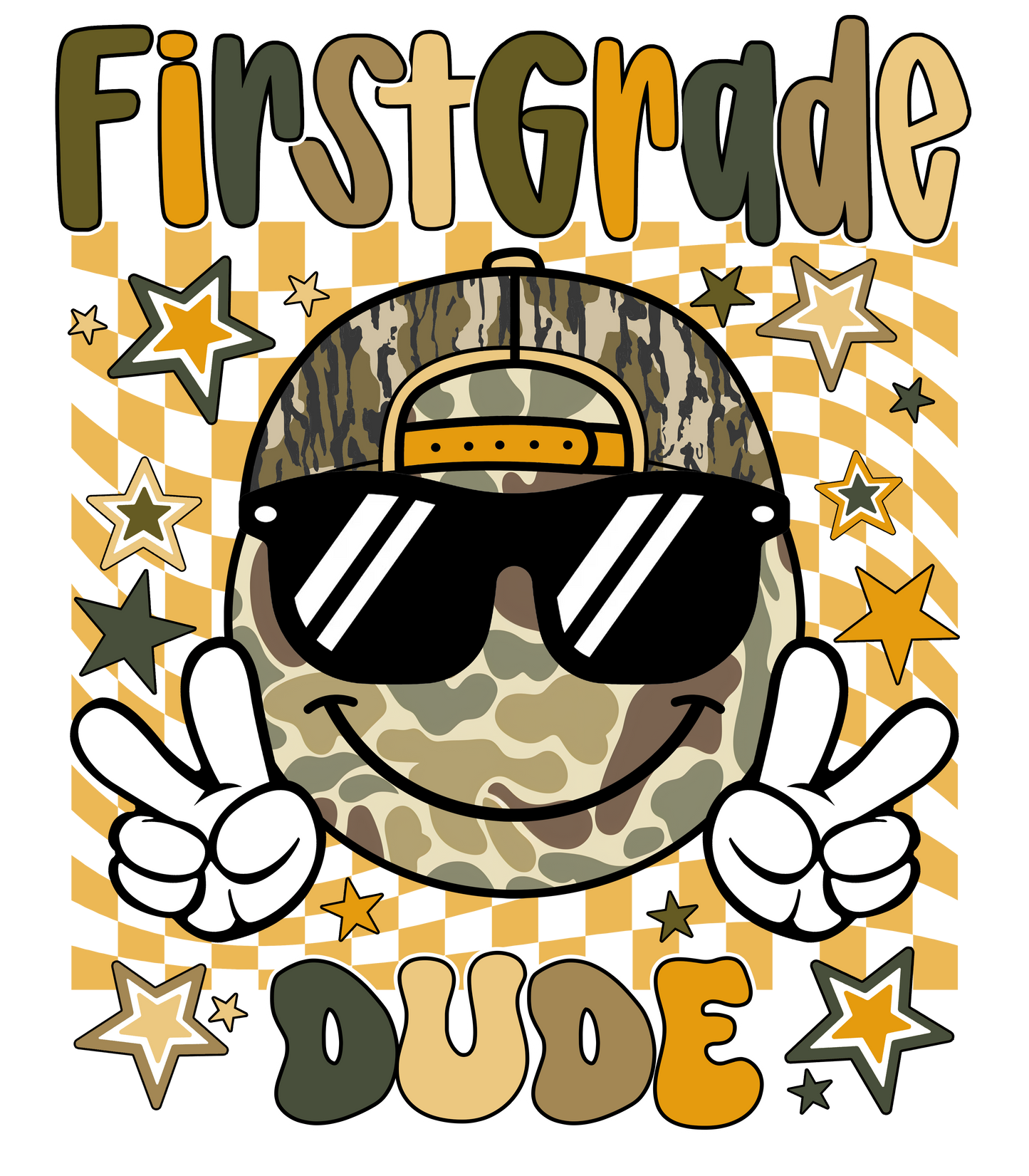 Back to School Dude DTF Transfer