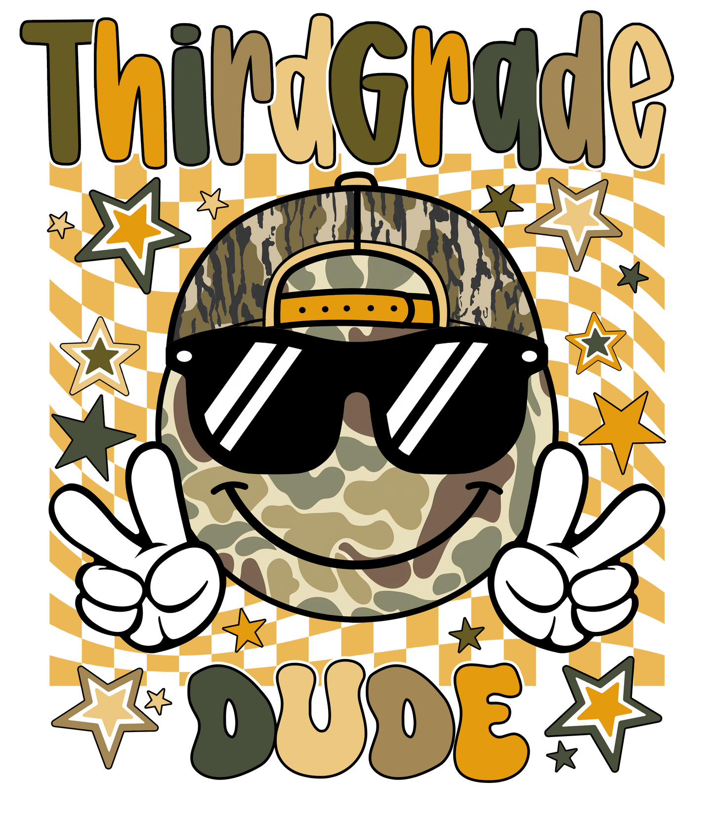 Back to School Dude DTF Transfer