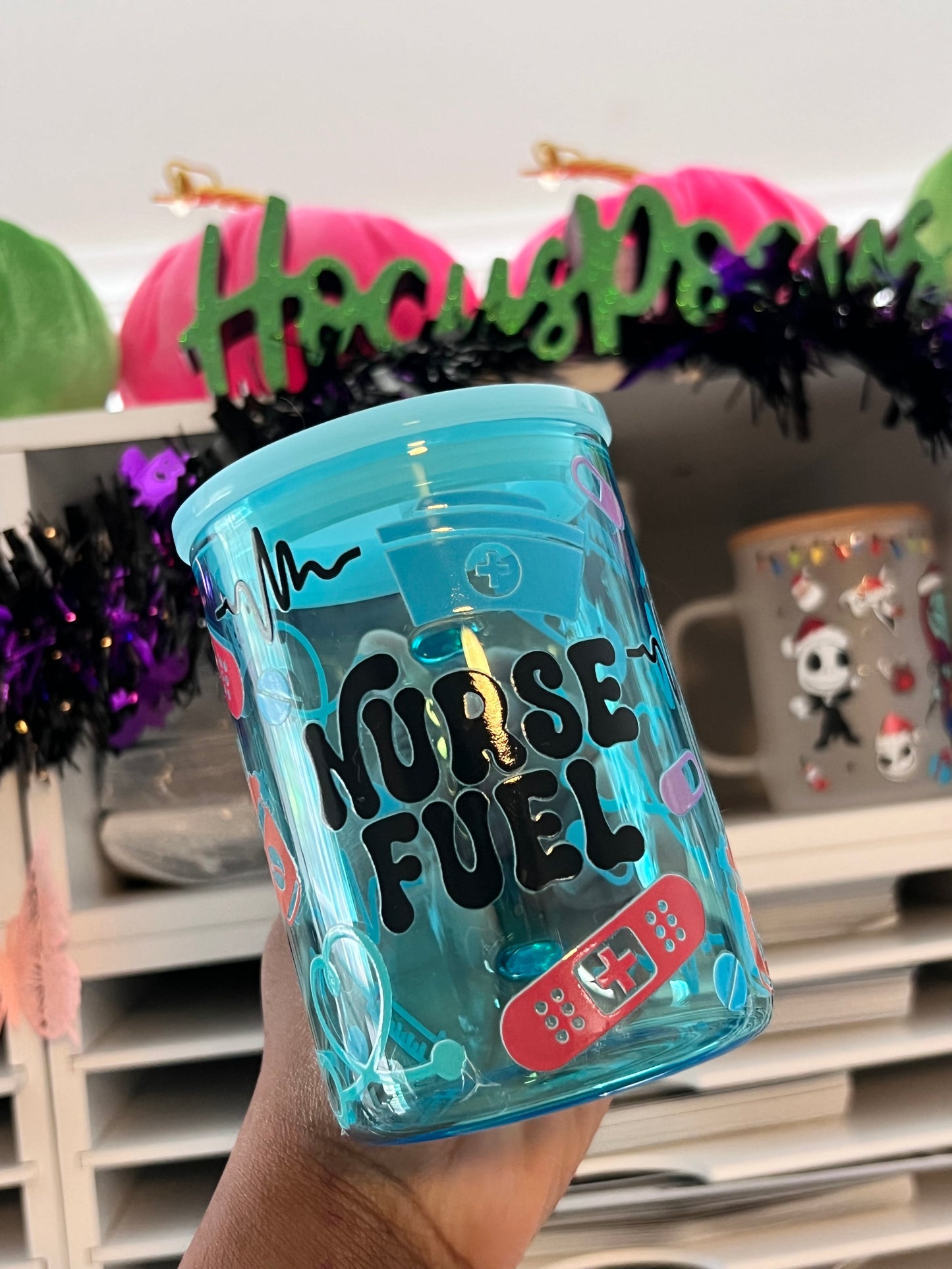 Nurse Fuel 15 oz Glass Mug