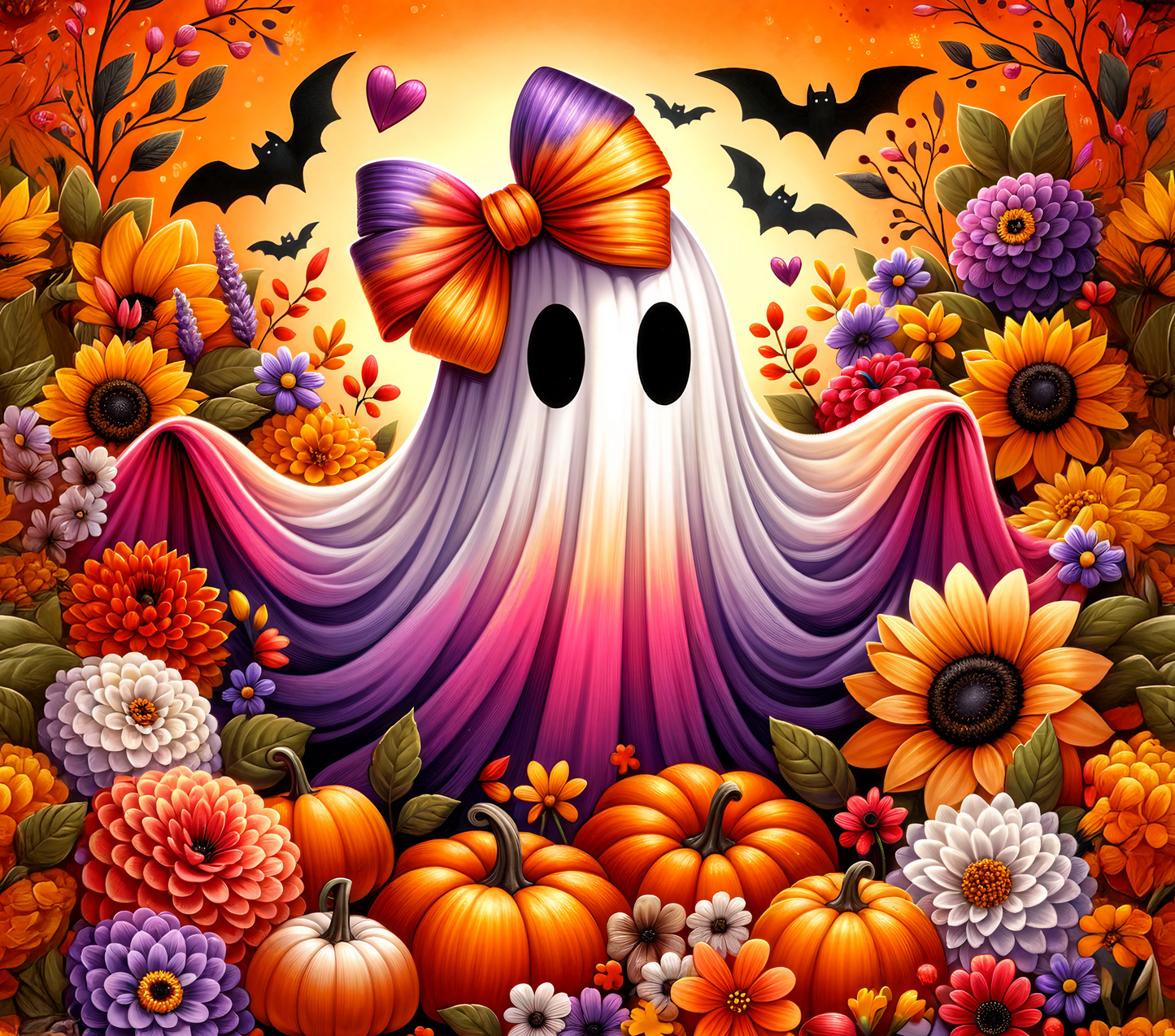 Fall Ghost 20 oz Tumbler Sublimation Transfer