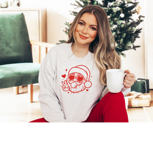 Santa Bubble Screen Print Transfer