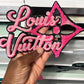 Pink Louis Vuitton Chenille Patch Transfer