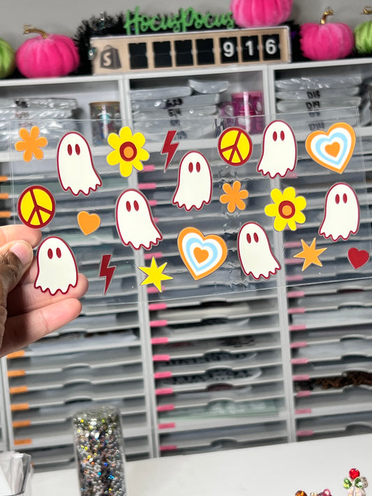 Retro Ghosts UV DTF Transfer