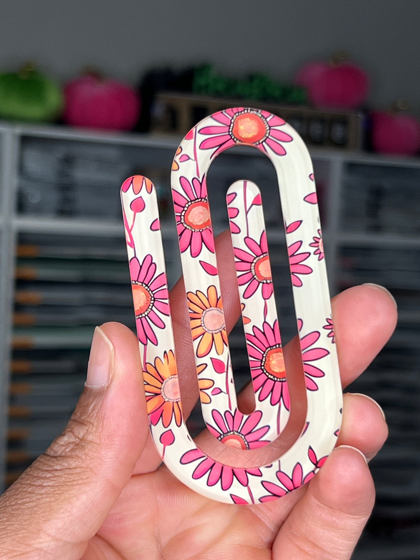Floral Jumbo Paperclip