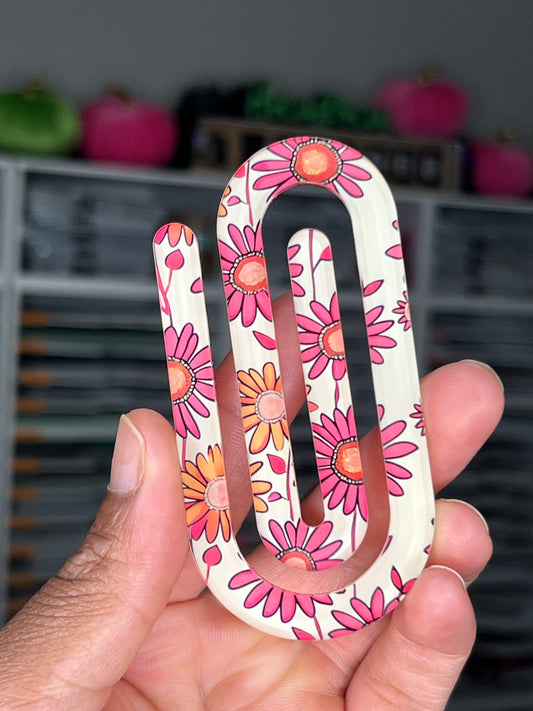 Floral Jumbo Paperclip