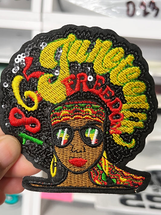 Juneteenth Woman Hat Patch