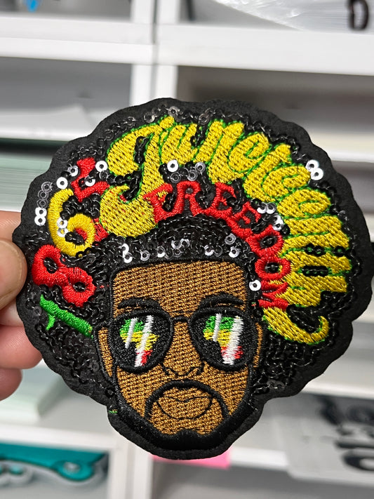 Juneteenth Man Hat Patch