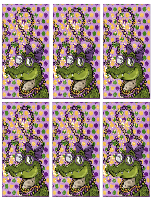 Mardi Gras Jumbo Paperclip Sublimation Transfer