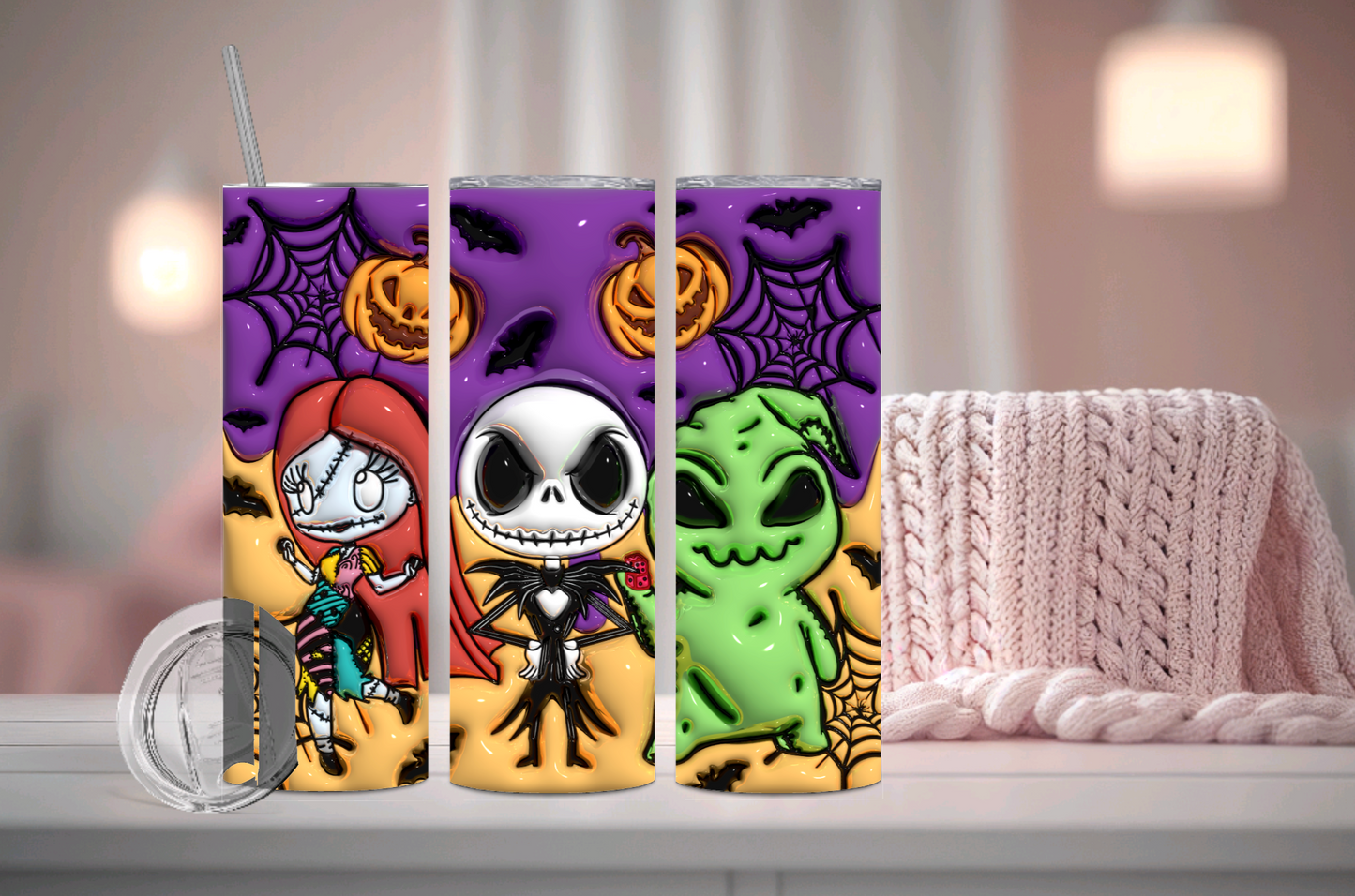 Nightmare before Christmas 20 oz Tumbler Sublimation Transfer