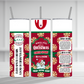 Christmas Cheer Spray 20 oz Tumbler Sublimation Transfer