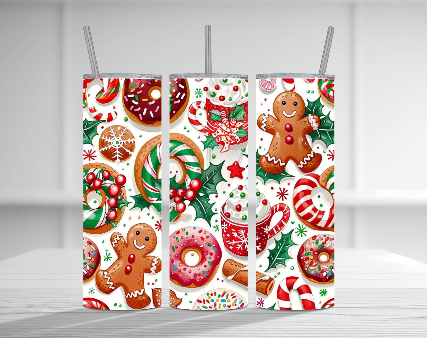 Gingerbread Man 20 oz Tumbler Sublimation Transfer