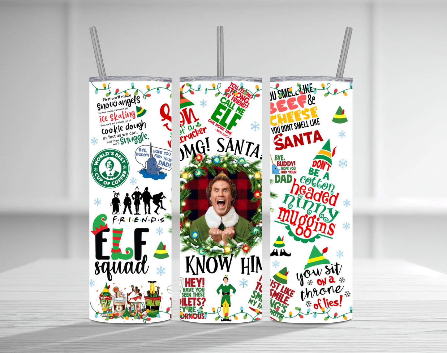 ELF 20 oz Tumbler Sublimation Transfer