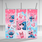 Stitch & Angel x Mickey 20 oz Tumbler Sublimation Transfer