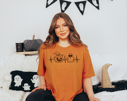 Halloween Heart Beat Screen Print Transfer