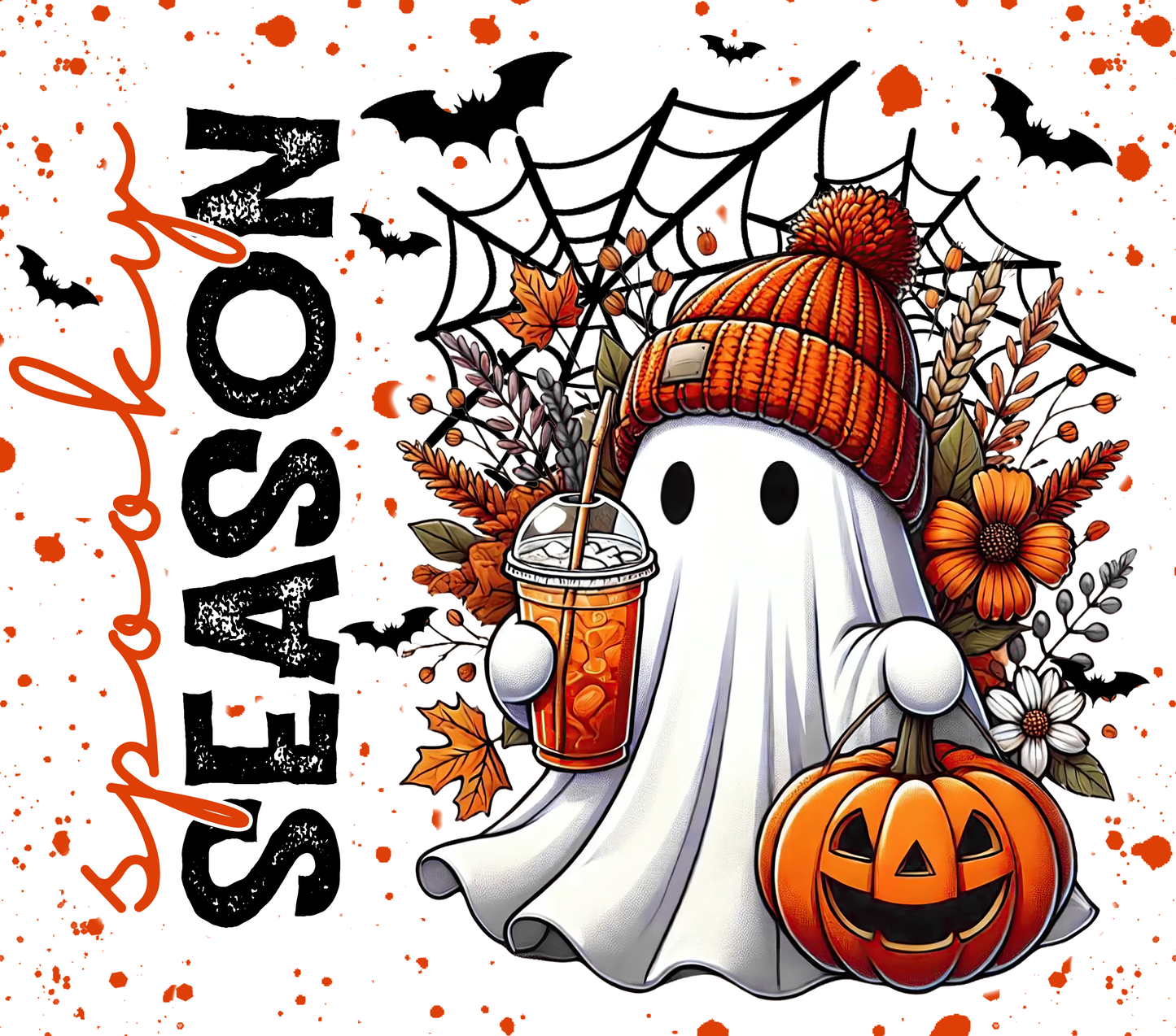 Spooky Season 20 oz Tumbler Sublimation Transfer