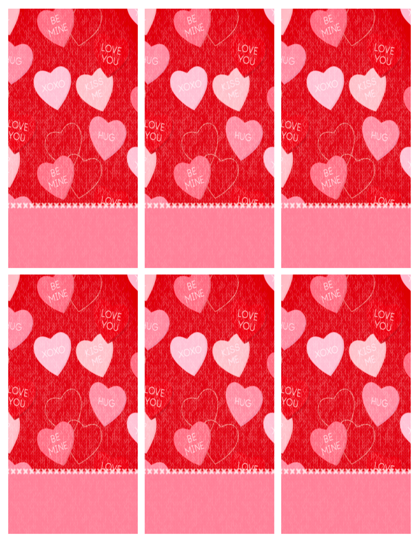 V-Day Heart Jumbo Paperclip Sublimation Transfer