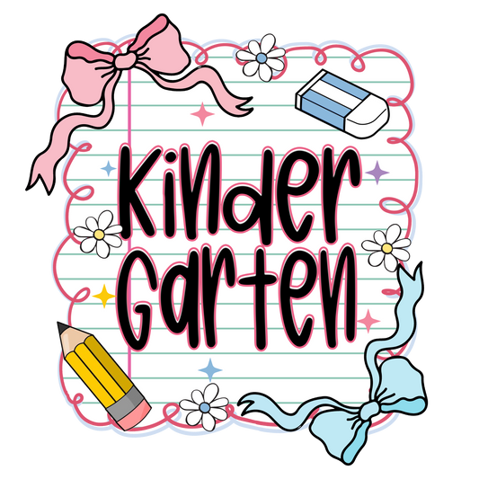 Notebook Paper Coquette Kids DTF Transfer