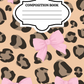 Leopard Bow Sticker Notebook Cover