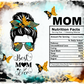 MOM Nutrition Facts 20 oz Tumbler Sublimation Transfer