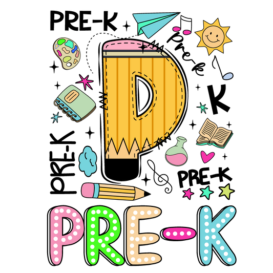 Back to School Pencil Kids DTF Transfer